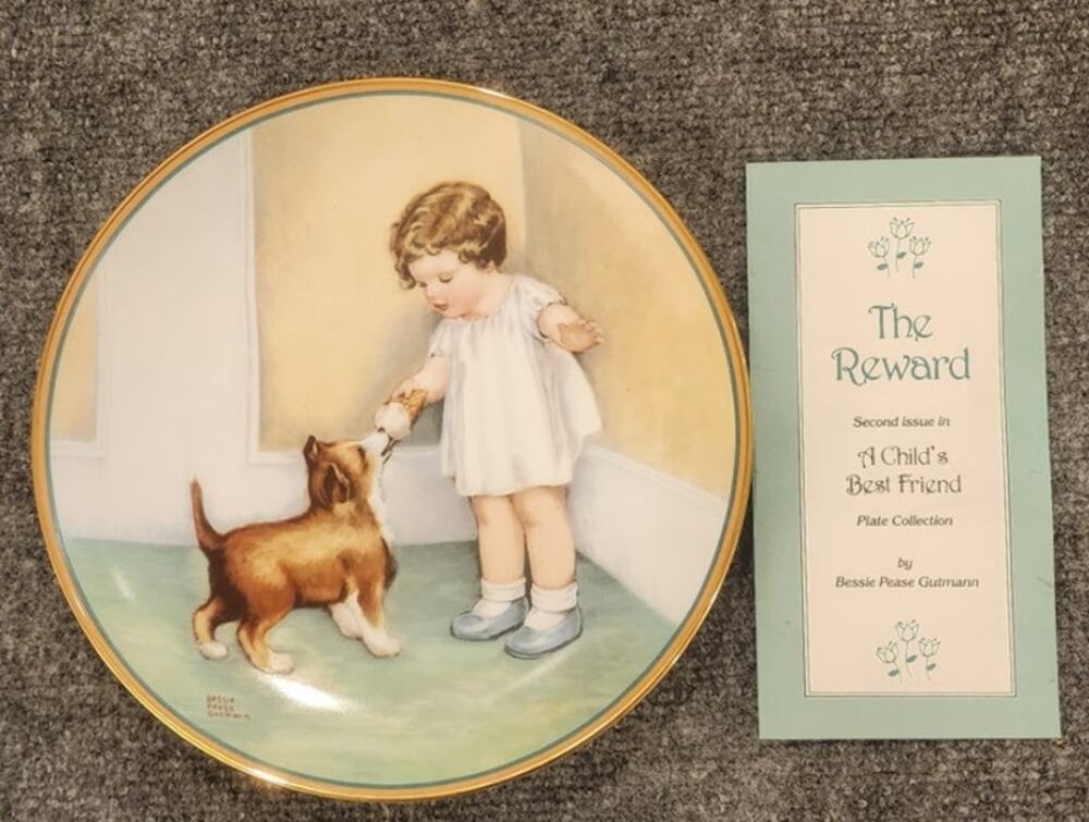 Hamilton Collection Plate The Reward Child Best Friend 1985 #3832B